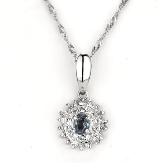 プラチナ製アレキサンドライトペンダント 【中央宝石研究所鑑別書付】 KM230414