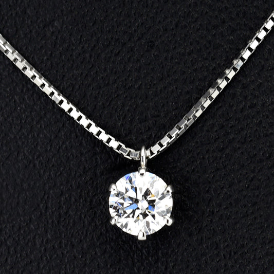 ダイヤモンドペンダント ダイヤモンドの存在が際立つシンプルデザイン PND6-Pt-0.32ct,G,SI2,VG