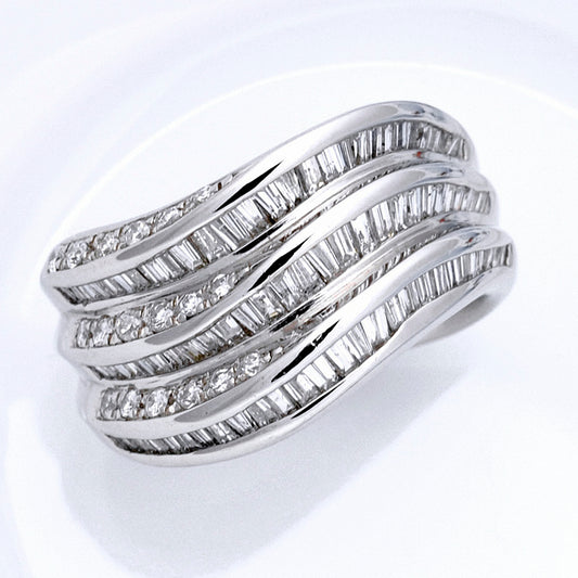 【特別価格】ダイヤモンドリング(1.47ct)  ダイヤモンドとプラチナを贅沢に使用したボリュームのある指輪WJD267154