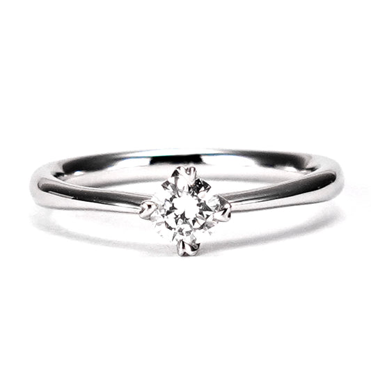 婚約指輪 ハート型の爪が個性的なお手頃価格のダイヤモンドリング ES1-49-0.20ct,F,SI2,VG