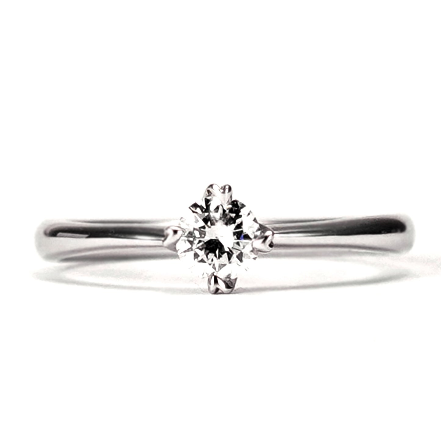 婚約指輪 ハート型の爪が個性的な高品質ダイヤモンドリング ES1-49-0.20ct,F,VS2,3EX,HC