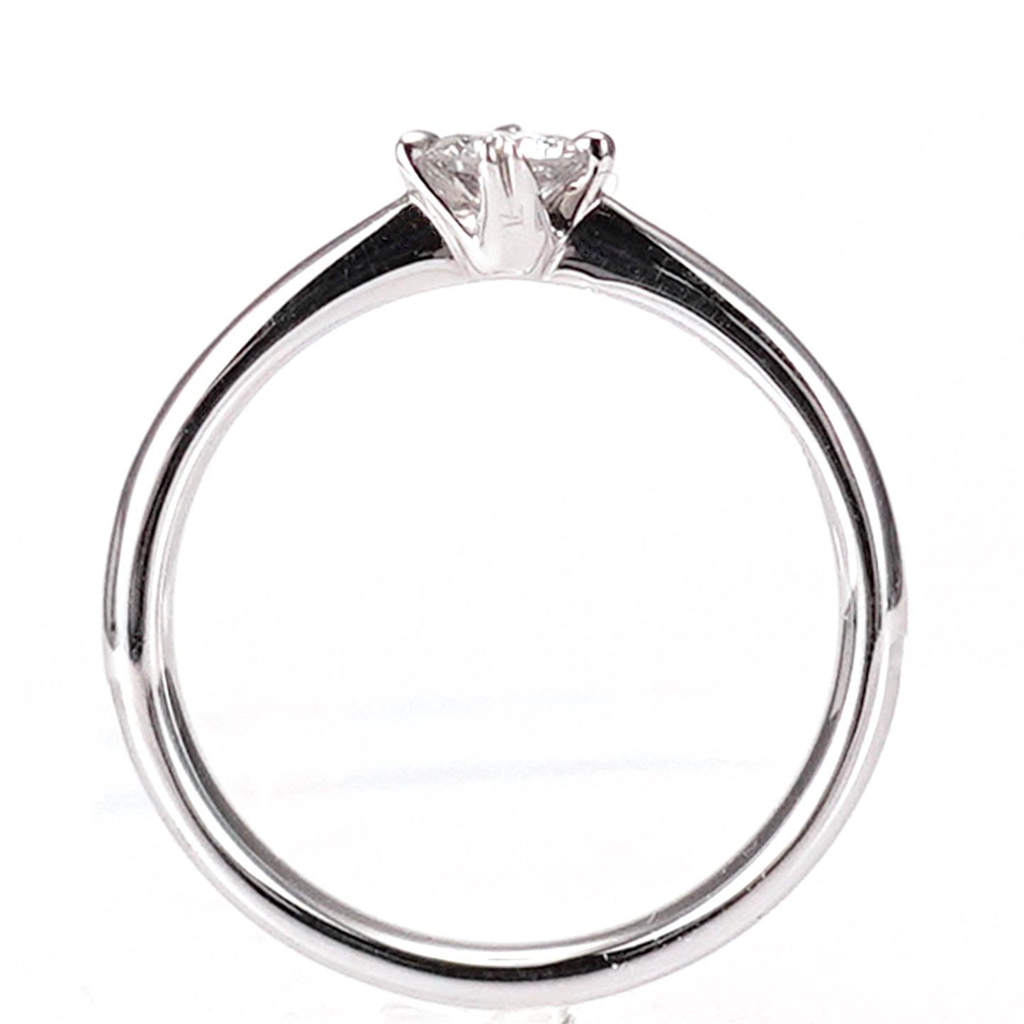 婚約指輪 ハート型の爪が個性的な高品質ダイヤモンドリング ES1-49-0.20ct,F,VS2,3EX,HC