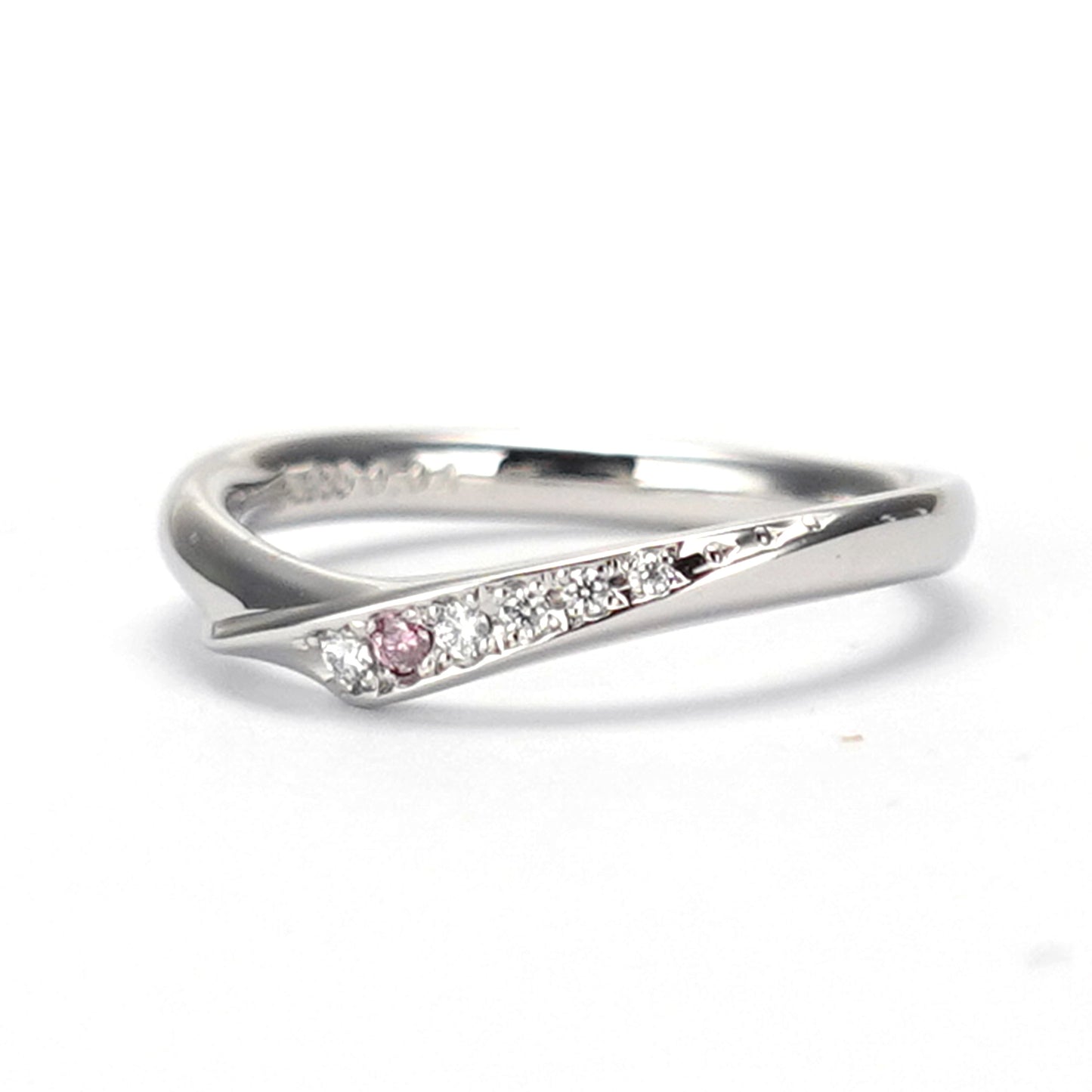 結婚指輪ペア 女性用に天然ピンクダイヤとH&Cカットダイヤを使用 着け心地も抜群な高級マリッジリング MpS101Bph-Pt950H