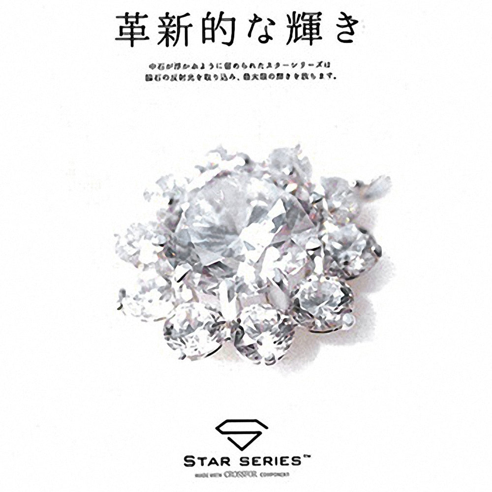 【ジュエリーリフォーム|STAR-SERIES】ペンダントトップ メインダイヤに0.30ctのH&Cダイヤモンドを使用 JR-PHD-STARSERIES-hB-Pt.0.3ct