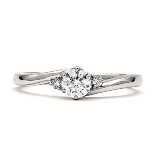 婚約指輪 H&Cメレダイヤを使った高級感のあるダイヤモンドリング ETOE-082h-0.20,D,VS2,3EX,HC-Pt900