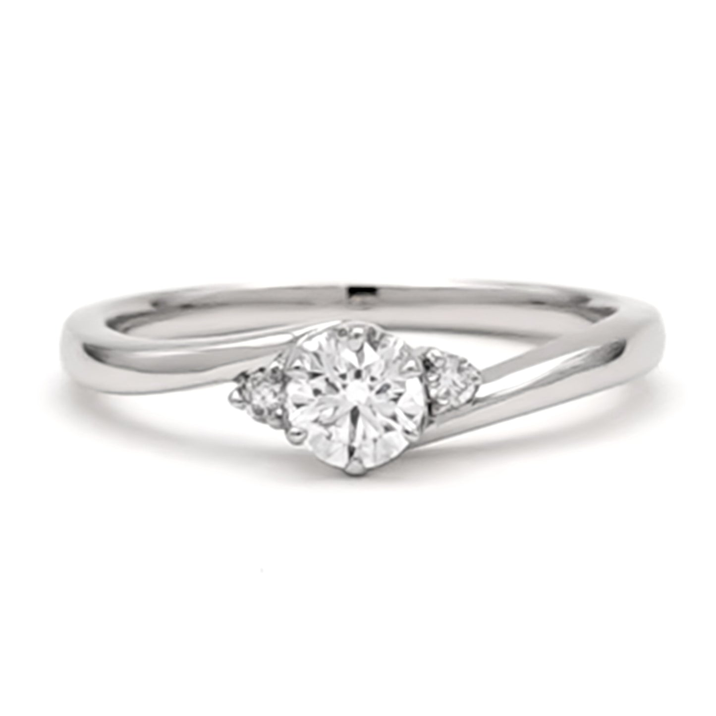 婚約指輪 H&Cメレダイヤを使った高級感のあるダイヤモンドリング ETOE-082h-0.20,D,VS2,3EX,HC-Pt900