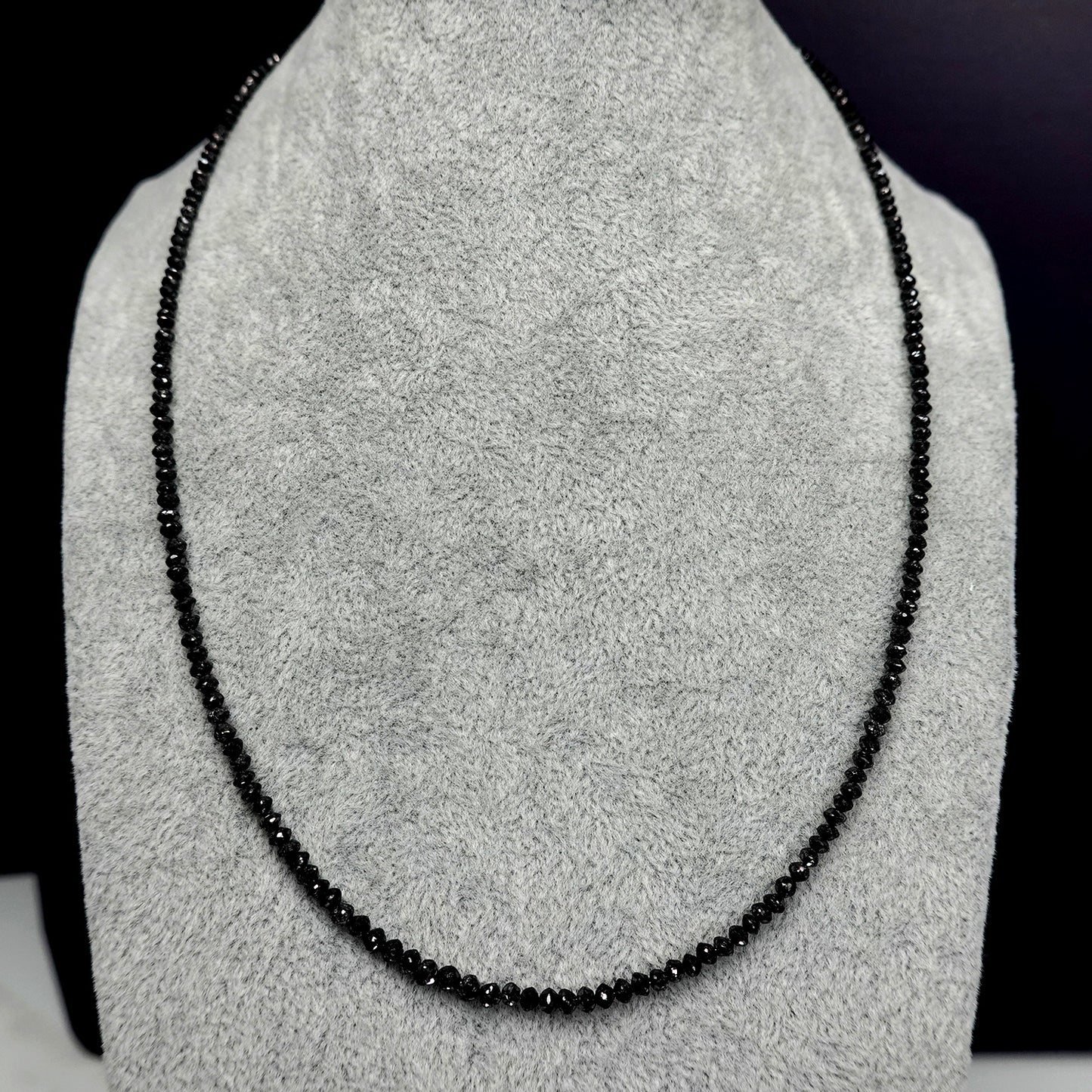 ブラックダイヤモンドネックレス20.0ct-45cm NBD-20.0ct-K18WG-HZ16788