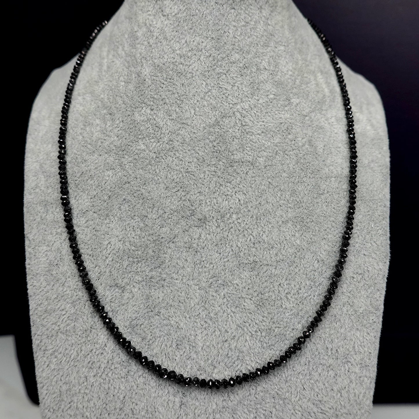 ブラックダイヤモンドネックレス20.0ct-45cm NBD-20.0ct-K18WG-HZ16788