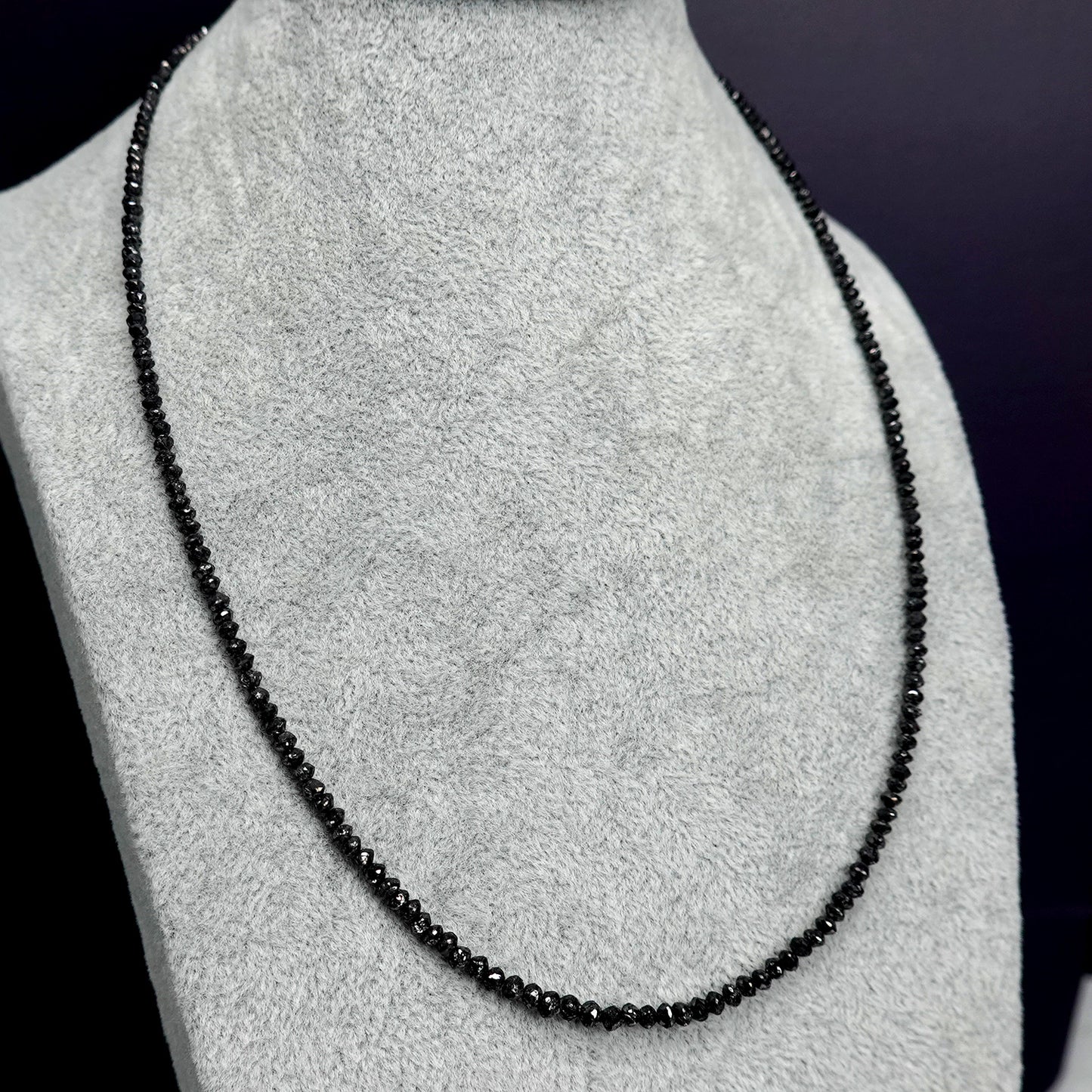 ブラックダイヤモンドネックレス20.0ct-45cm NBD-20.0ct-K18WG-HZ16788