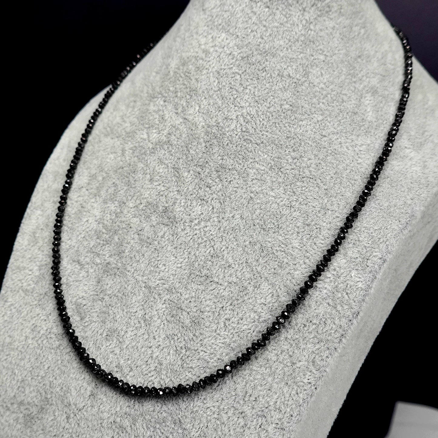 ブラックダイヤモンドネックレス20.0ct-45cm NBD-20.0ct-K18WG-HZ16788