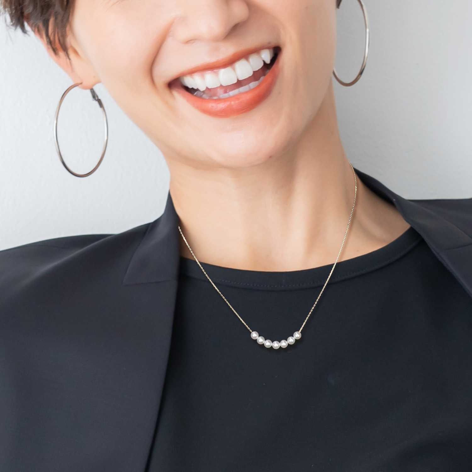 新品・国産・k18】希少 4mmベビーパールネックレス 国産18金アジャスター 新品・国産・k18】希少 4mmベビーパールネックレス 国産18金アジャスター