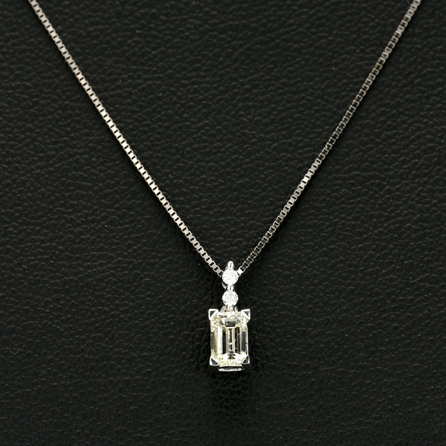 エメラルドカットダイヤモンドペンダント PN-D-EM-0.45ct