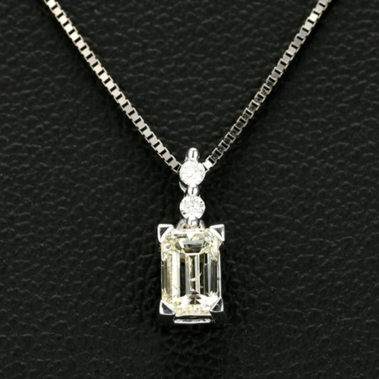 エメラルドカットダイヤモンドペンダント PN-D-EM-0.45ct