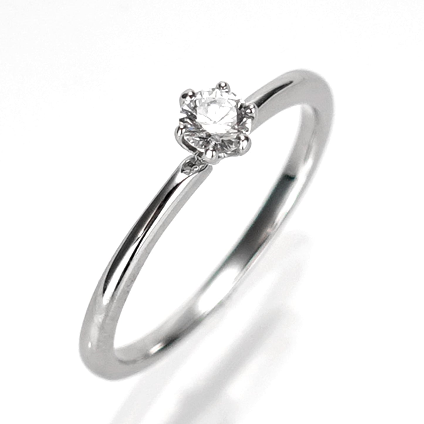 婚約指輪 シンプルでオシャレなプラチナダイヤモンドリング ER605-0.18ct,G,SI2,G