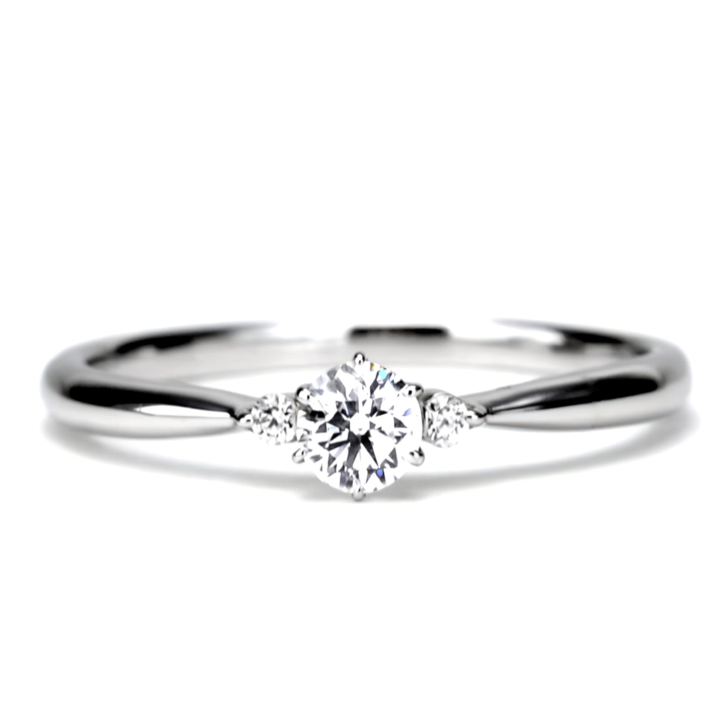 婚約指輪 バランスの良い人気のデザイン（プラチナ） ENJ116n-0.18ct,G,SI2,G-Pt