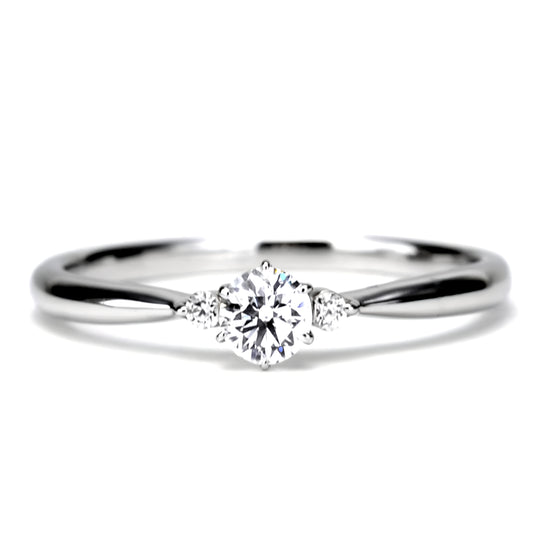 婚約指輪 バランスの良い人気のデザイン（プラチナ） ENJ116n-0.18ct,G,SI2,G-Pt