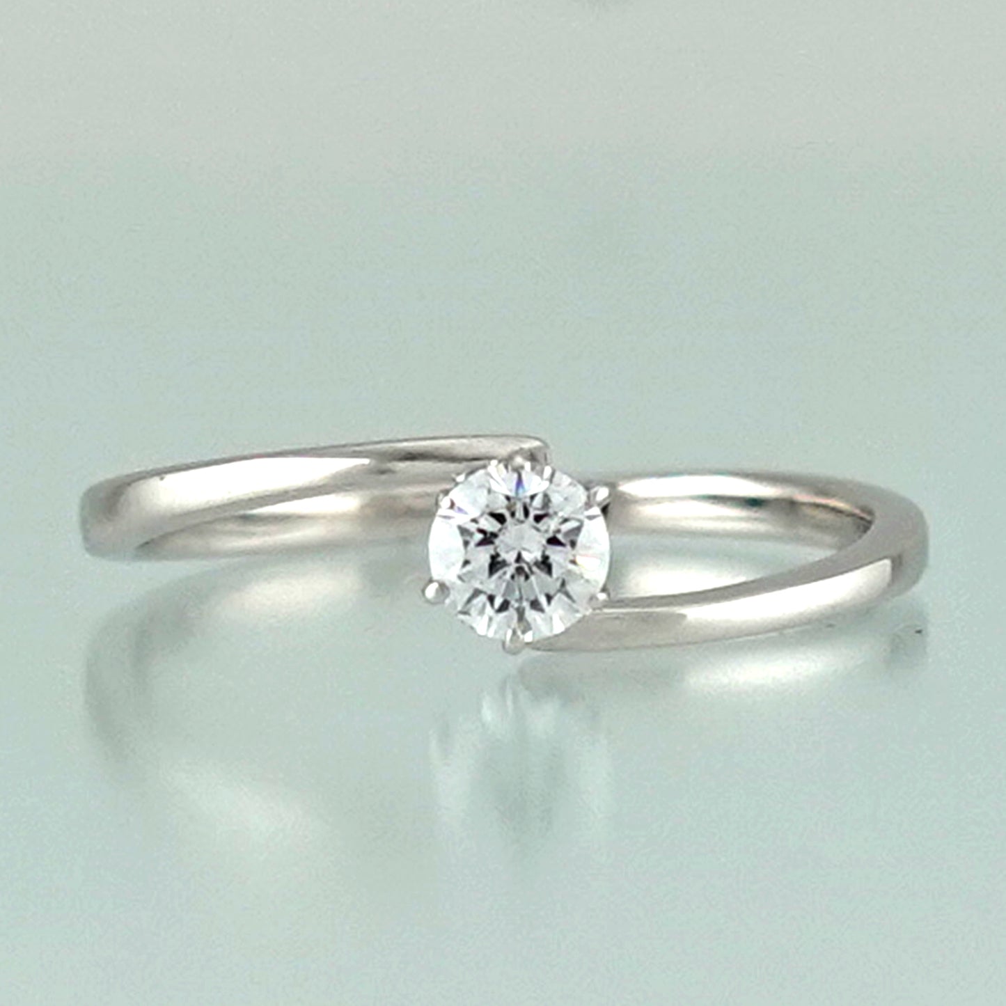 婚約指輪 人気デザインのシンプルなプラチナ製ダイヤモンドリング ESS-0222-0.20ct,F,VS2,3EX,HC-Pt900H