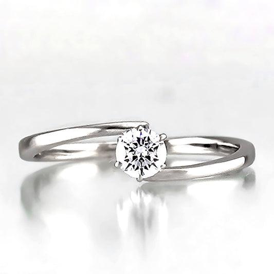 婚約指輪 人気デザインのシンプルなプラチナ製ダイヤモンドリング ESS-0222-0.20ct,E,SI1,VG-Pt900H