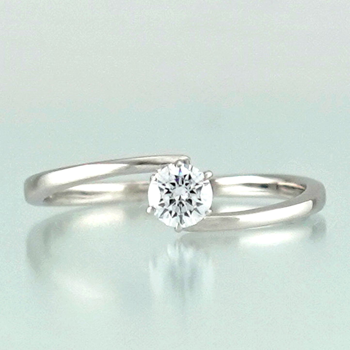 婚約指輪 人気デザインのシンプルなプラチナ製ダイヤモンドリング ESS-0222-0.20ct,F,VS2,3EX,HC-Pt900H
