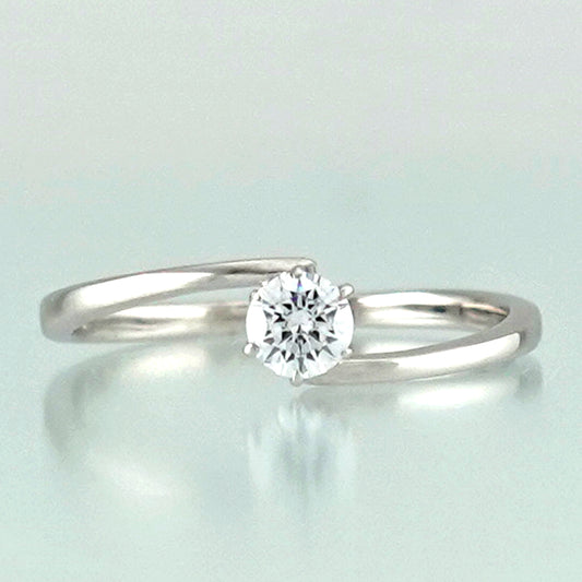 婚約指輪 人気デザインのシンプルなプラチナ製ダイヤモンドリング ESS-0222-0.20ct,F,VS2,3EX,HC-Pt900H