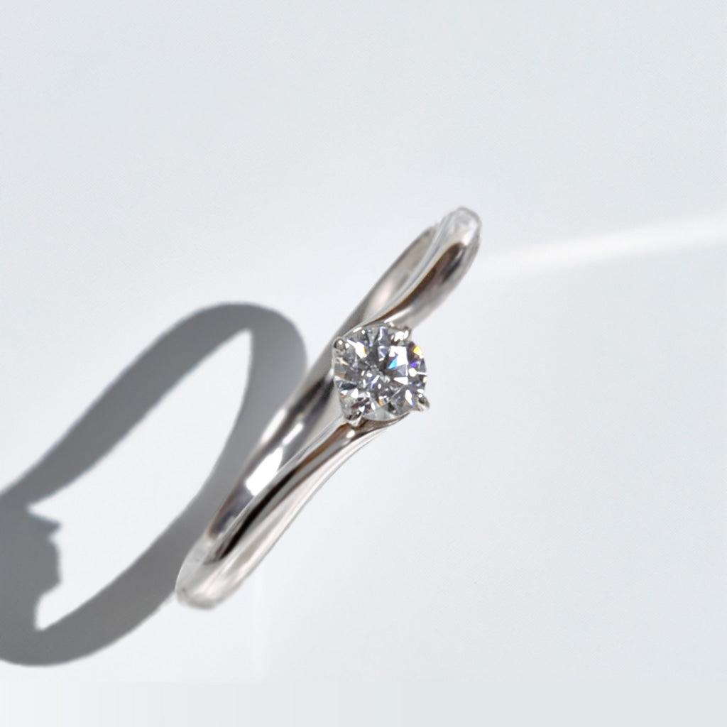 【Harmony】 シンプルでスマートな婚約指輪・結婚指輪のセットリング BsSS193Ha04-0.20ct,F