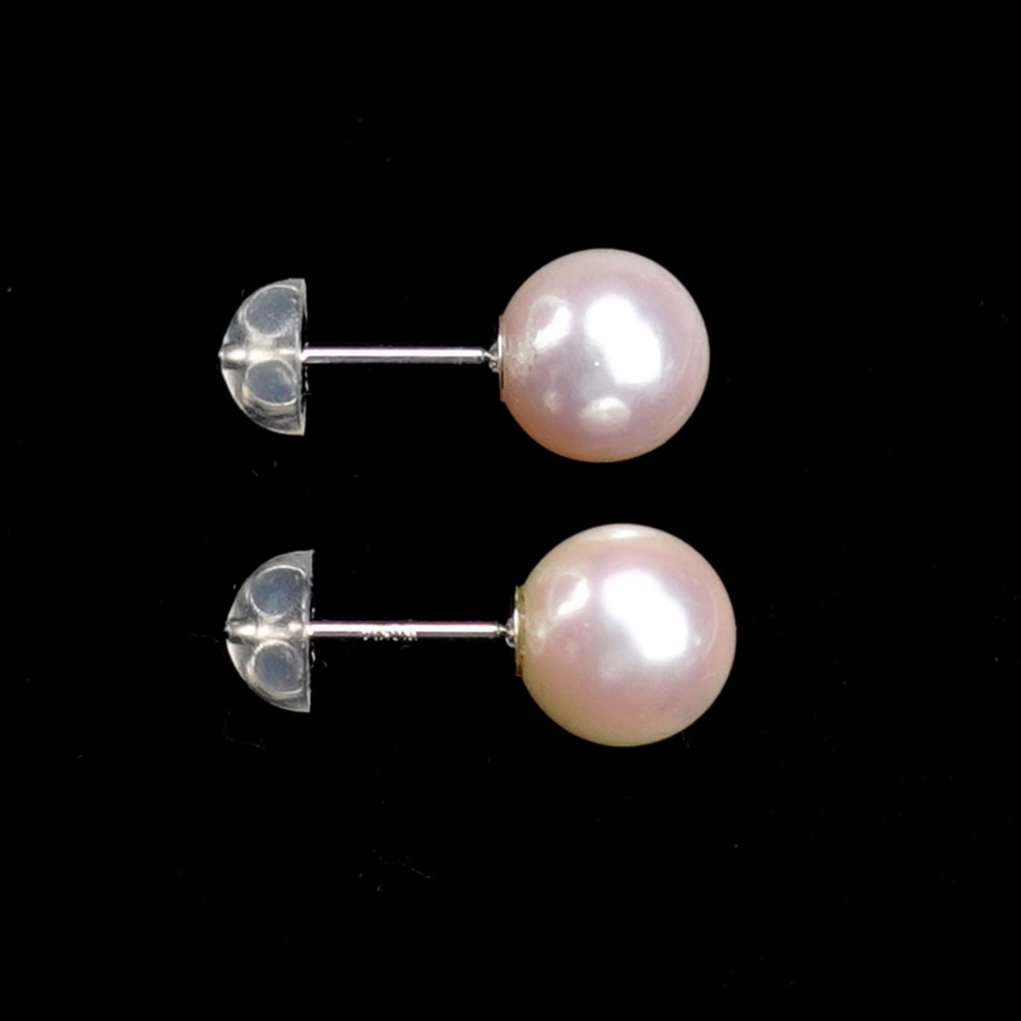 パールピアス  色照りの良いピンク系の花珠に引けを取らないキレイな真珠 PE-Pa-7.7mm-K14WG-Sy23051502