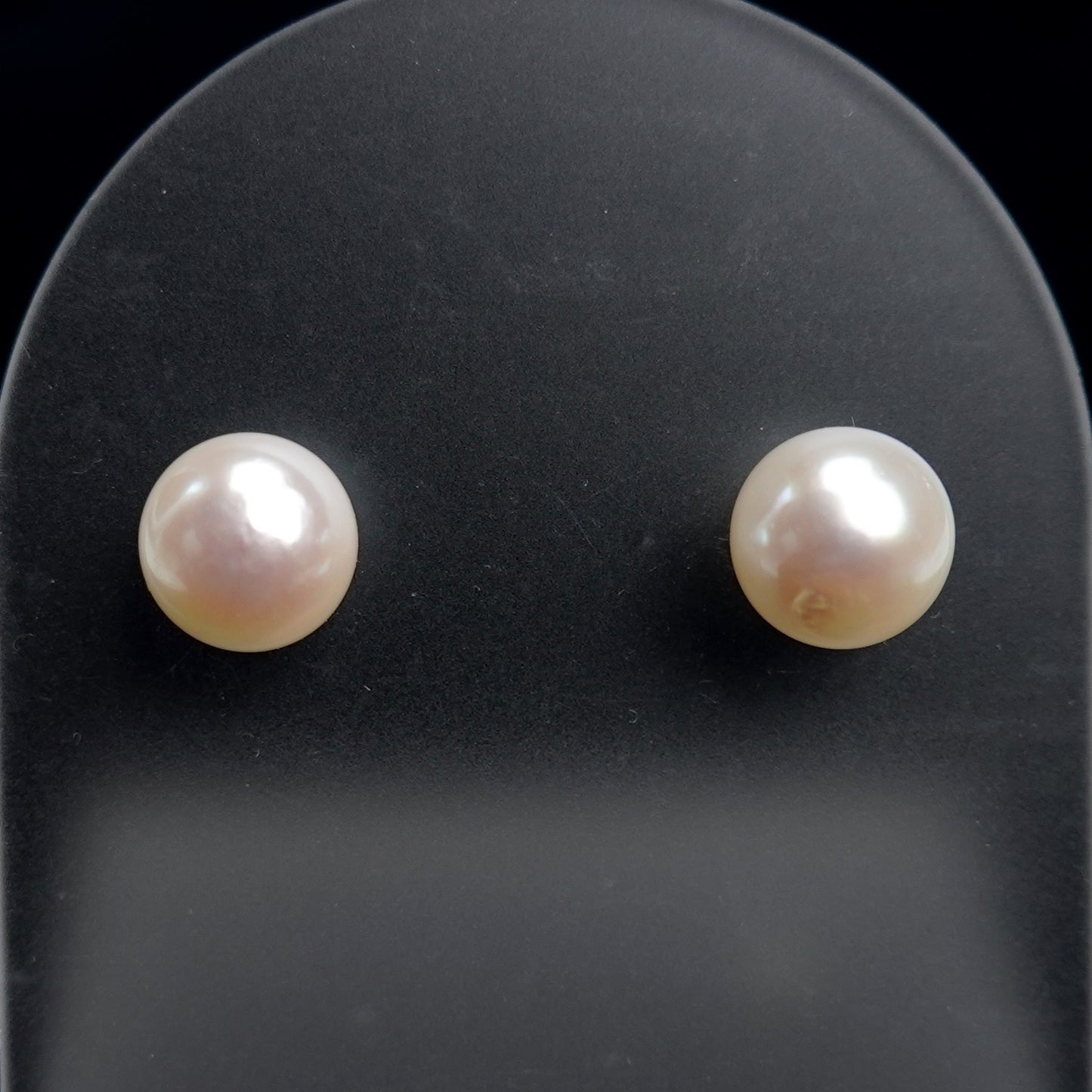 パールピアス  色照りの良いピンク系のキレイな真珠 PE-Pa-7.5mm-K14WG-Sy23051501