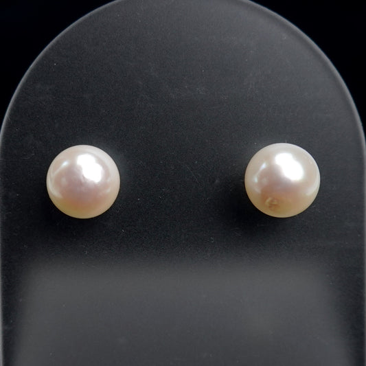 パールピアス  色照りの良いピンク系のキレイな真珠 PE-Pa-7.5mm-K14WG-Sy23051501
