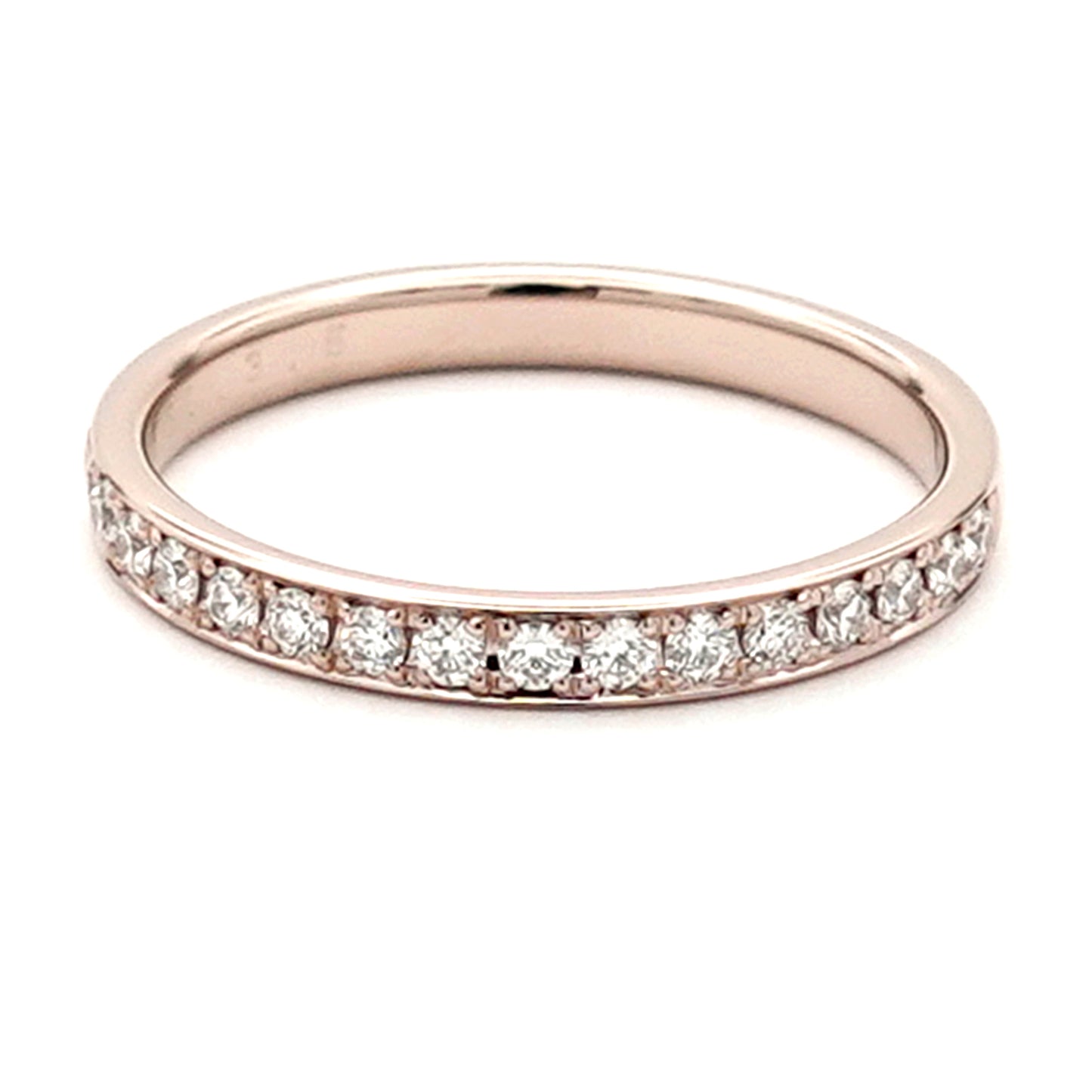 【鍛造】結婚指輪ペア ハーフエタニティリング 高品質H&Cダイヤモンドを使用（K18CLG）変形やキズに非常に強い鍛造製法の指輪 MpKK-HE-H23h-K18CLG-KK80-25-Pt