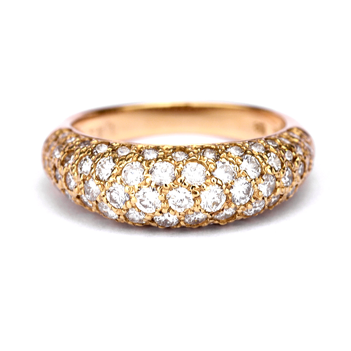【限定特価】ダイヤモンドリング1.42ct-K18PG(ピンクゴールド）パベセティング-GID548557F