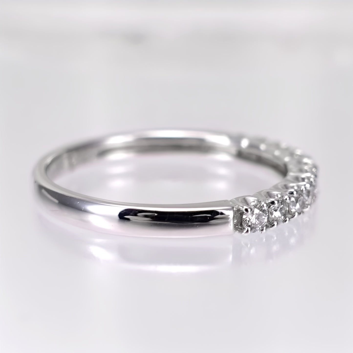【特別価格】ダイヤモンドリング（H&Cダイヤ10個：0.20ct-K18WG）-RD020-HC10p