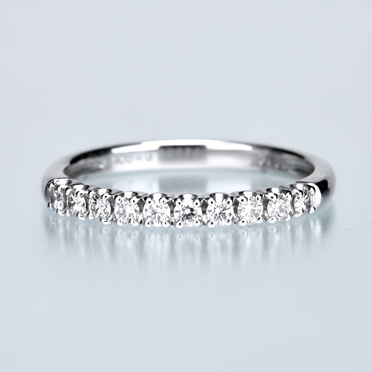 【特別価格】ダイヤモンドリング（H&Cダイヤ10個：0.20ct-K18WG）-RD020-HC10p
