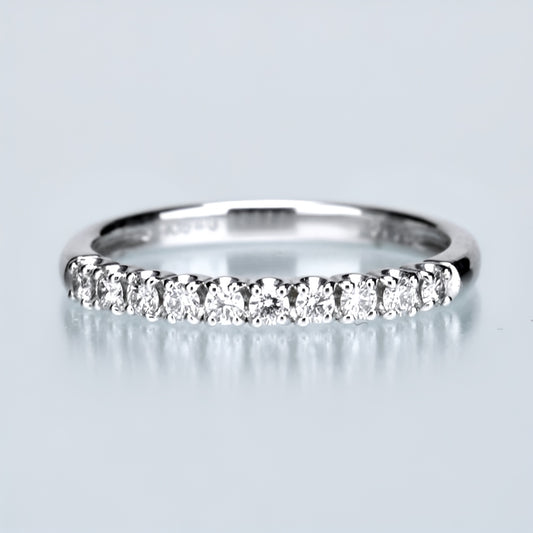 【特別価格】ダイヤモンドリング（H&Cダイヤ10個：0.20ct-K18WG）-RD020-HC10p