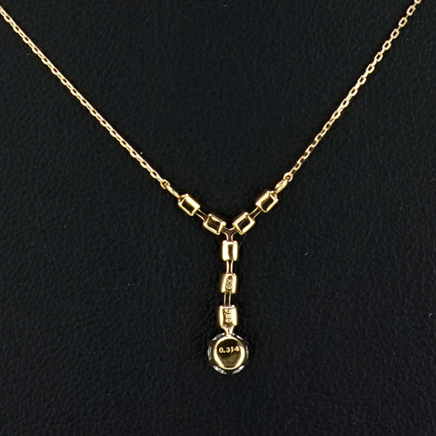 ダイヤモンドペンダント キズが少なく輝きの良いダイヤモンド PN-D-DCY-0.314ct +0.20ct-K18YG