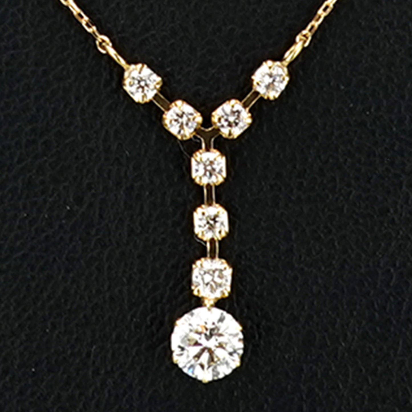 ダイヤモンドペンダント キズが少なく輝きの良いダイヤモンド PN-D-DCY-0.314ct +0.20ct-K18YG