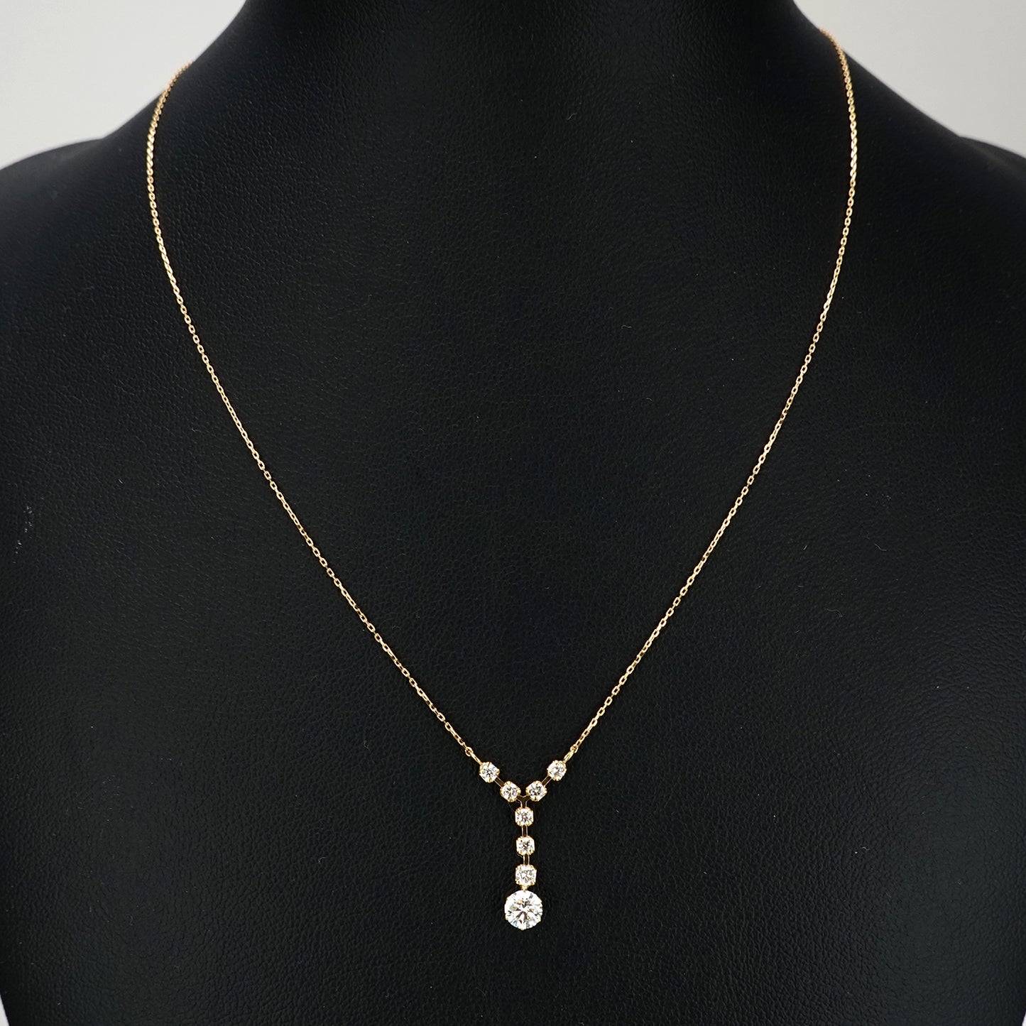 ダイヤモンドペンダント キズが少なく輝きの良いダイヤモンド PN-D-DCY-0.314ct +0.20ct-K18YG