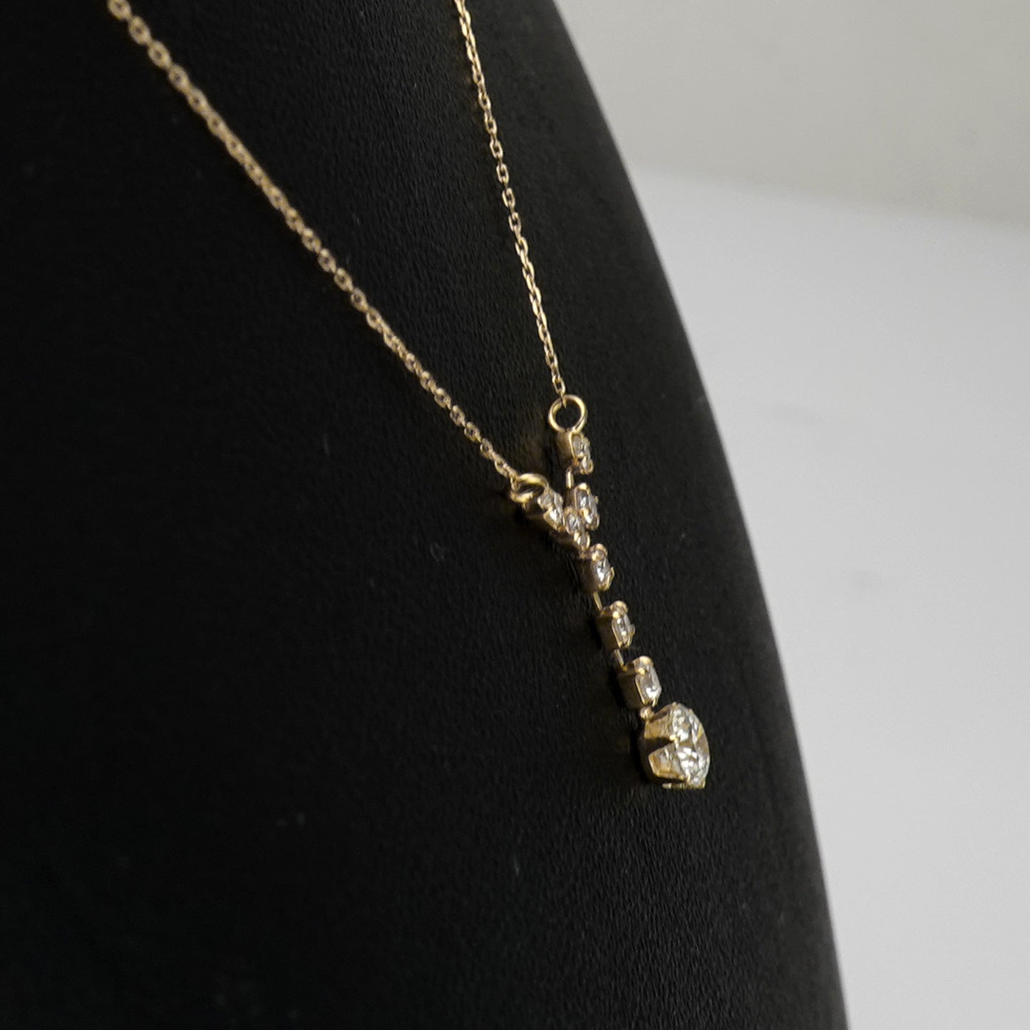 ダイヤモンドペンダント キズが少なく輝きの良いダイヤモンド PN-D-DCY-0.314ct +0.20ct-K18YG