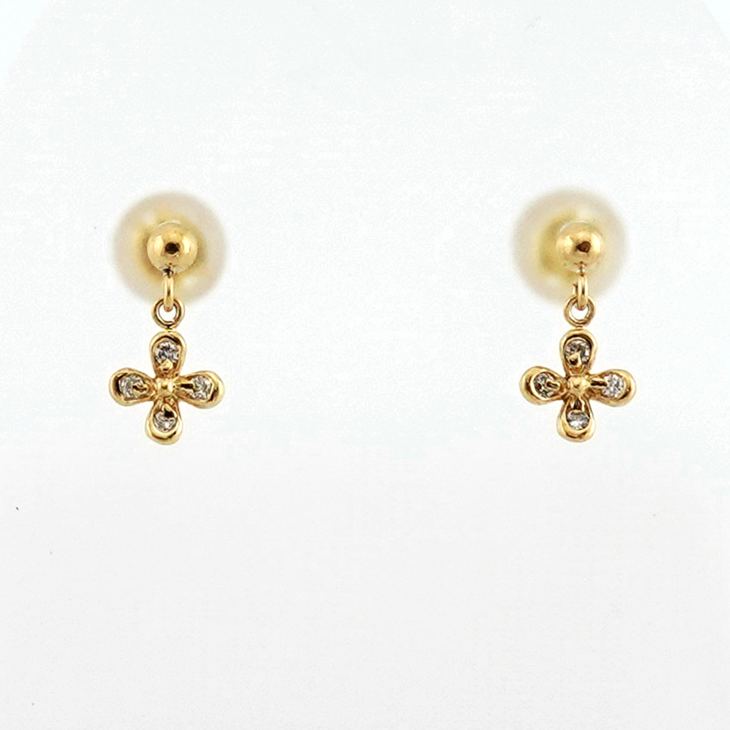 揺れる小さなダイヤモンドピアス 0.06ct（K18YG） PE-D-Sa-0.06ct/8p-K18YG
