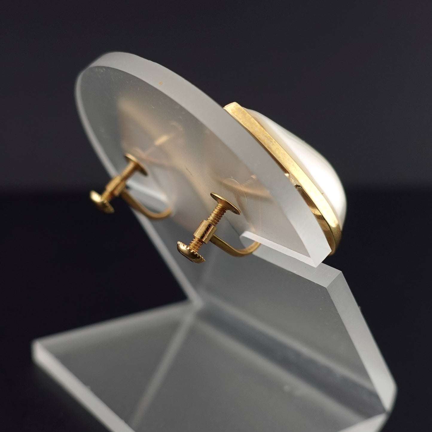 しずく型マベパールイヤリング-K18YG  ER-MP-22×15mm-K18YG-マベ