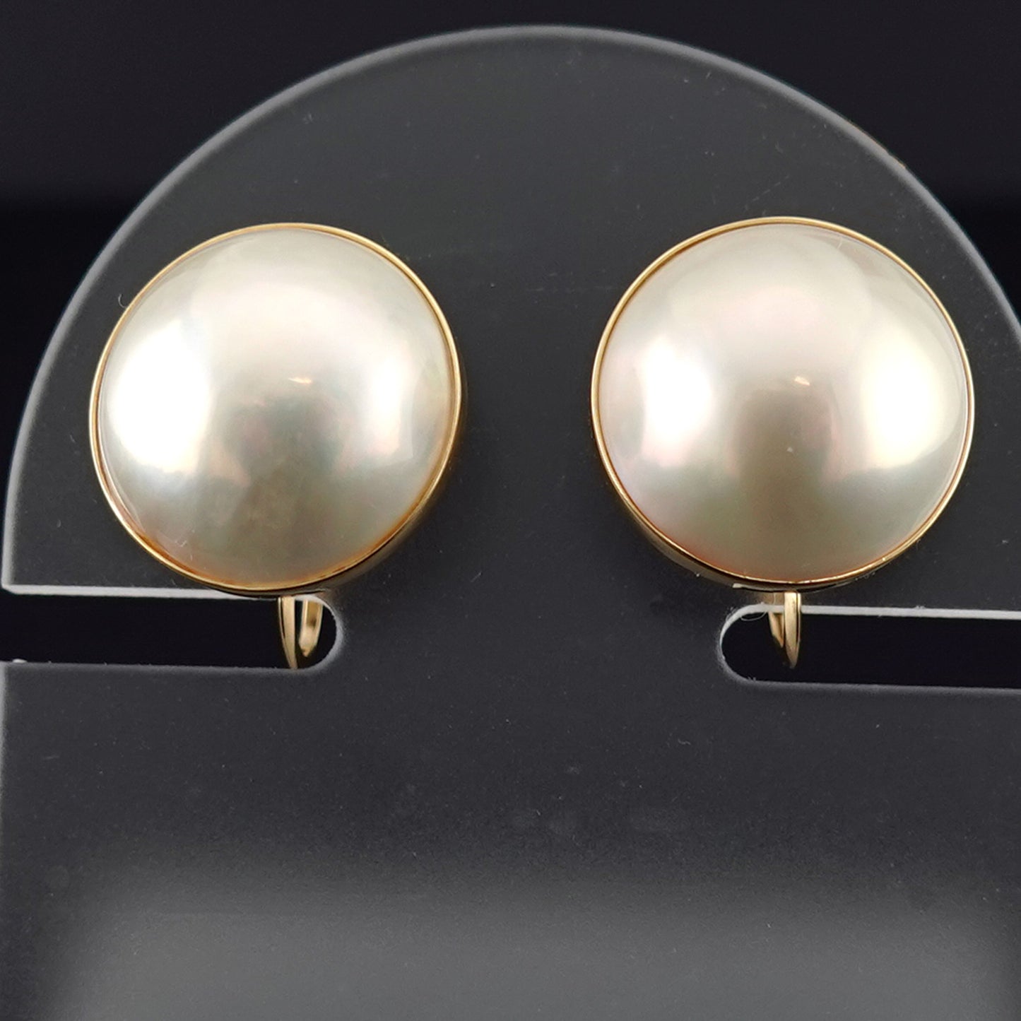 マベパールイヤリング-K18YG  ER-MP-14mm-K18YG-マベ