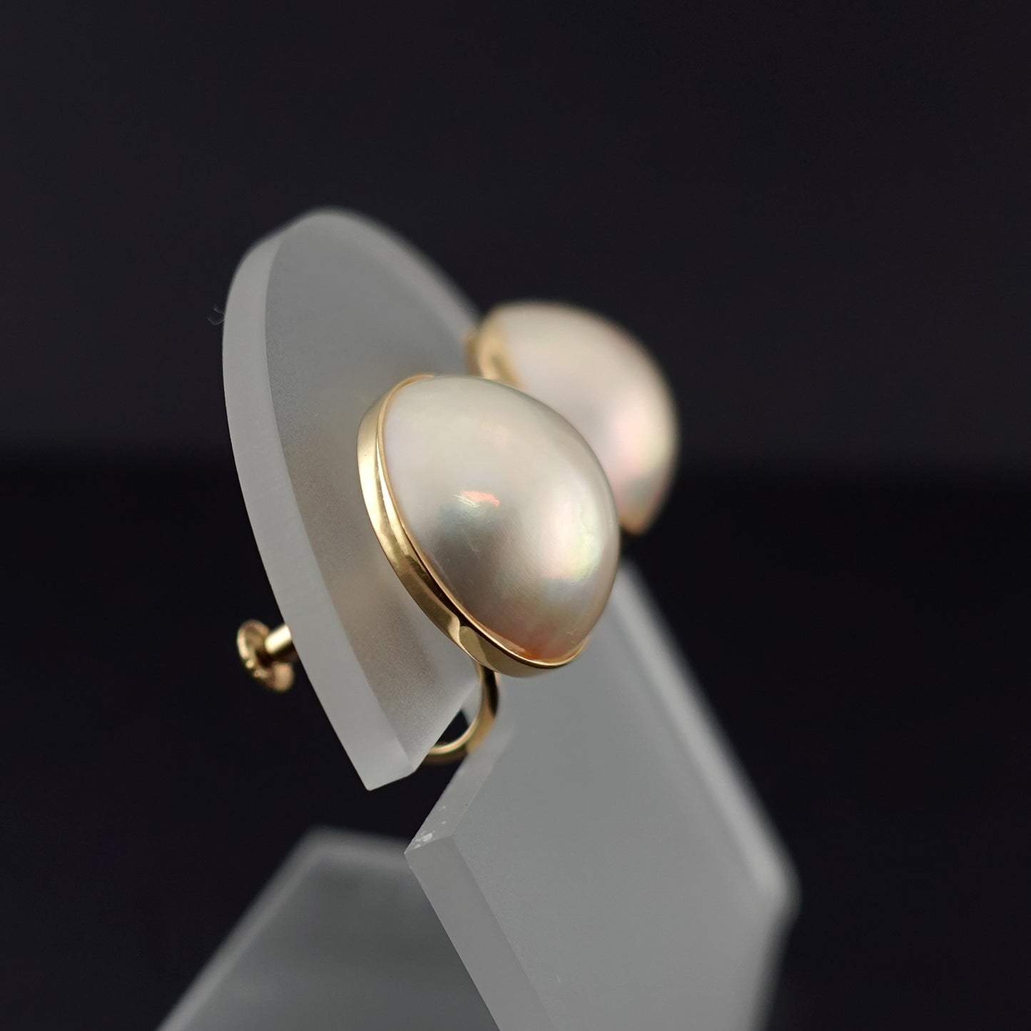 マベパールイヤリング-K18YG  ER-MP-14mm-K18YG-マベ