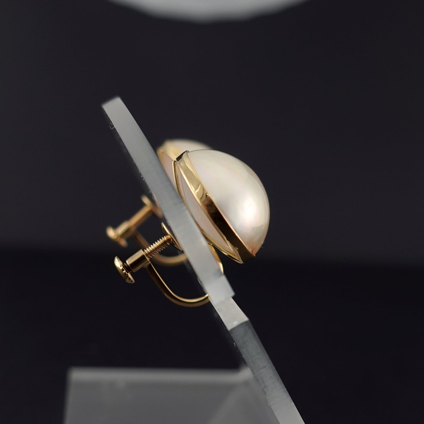 マベパールイヤリング-K18YG  ER-MP-14mm-K18YG-マベ