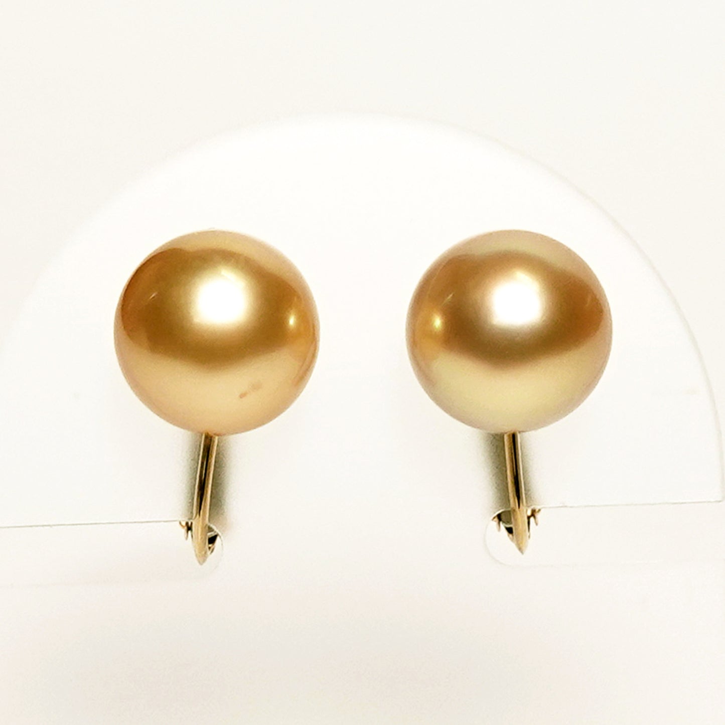 白蝶ゴールデンパールイヤリング10.6mm きれいな濃い金色の白蝶真珠を使用した高品質イヤリング ERP-SC-G-10.6mm-K18YG-TG1007210301