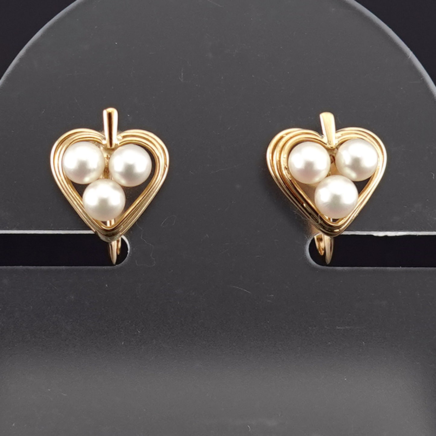 K18ベビーパールイヤリング 薄いピンク系の小さいパールで作った可愛いイヤリング ER-PBa6p-K18-アコヤ真珠