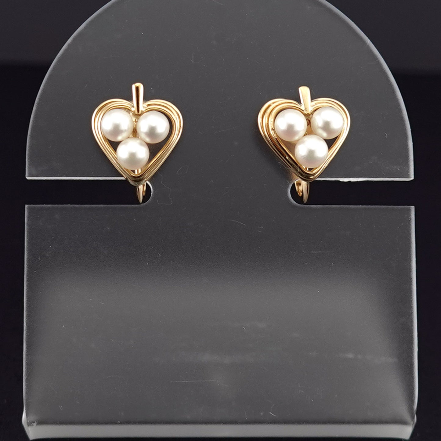 K18ベビーパールイヤリング 薄いピンク系の小さいパールで作った可愛いイヤリング ER-PBa6p-K18-アコヤ真珠