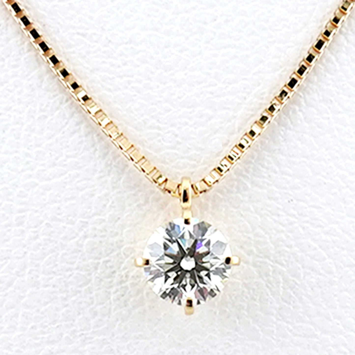 ダイヤモンドペンダント 最高のカットH&C、裏側から「ハート」が確認できるデザイン PND4-K18-0.32,VLY,VS1,EX,HC