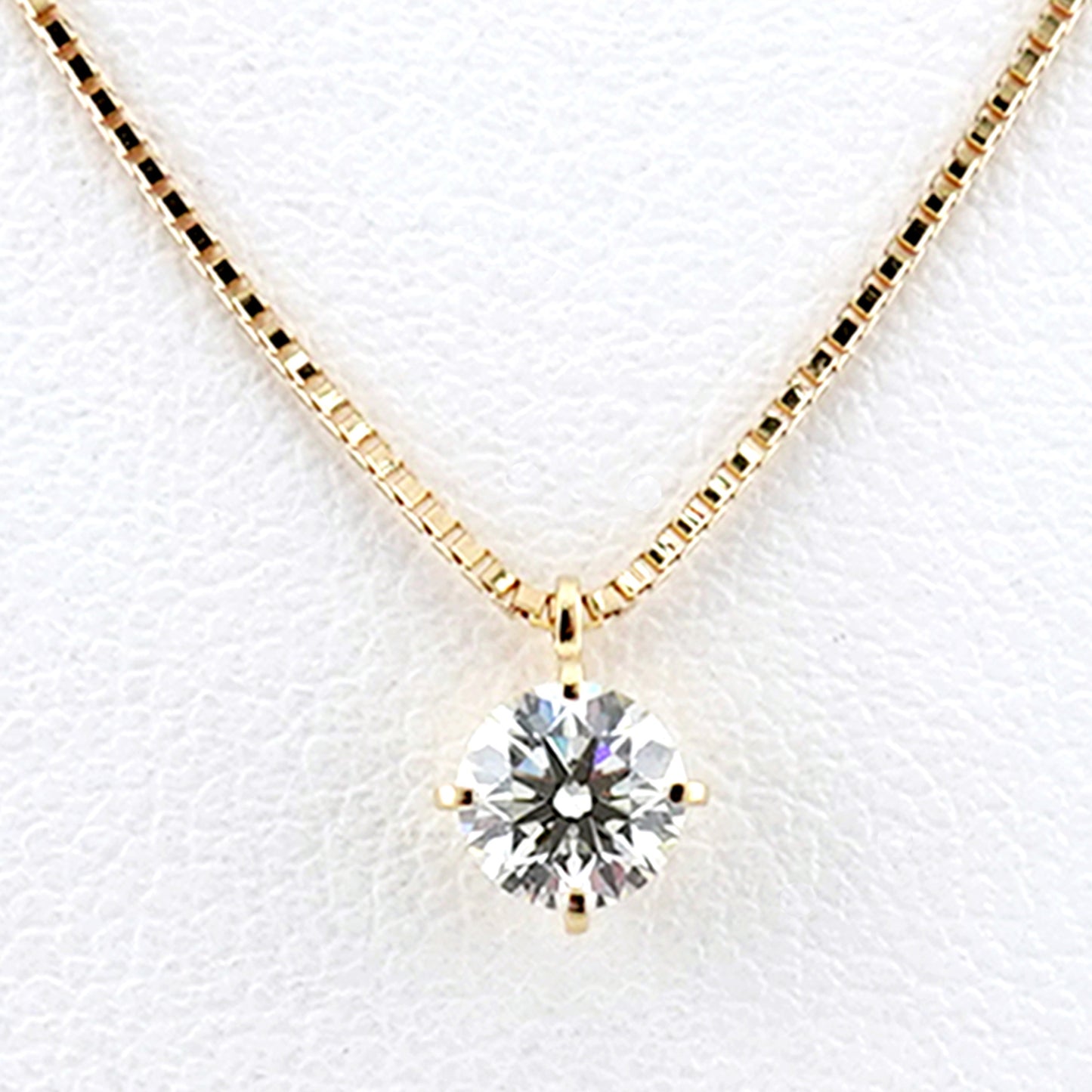 ダイヤモンドペンダント 最高のカットH&C、裏側から「ハート」が確認できるデザイン PND4-K18-0.32,VLY,VS1,EX,HC