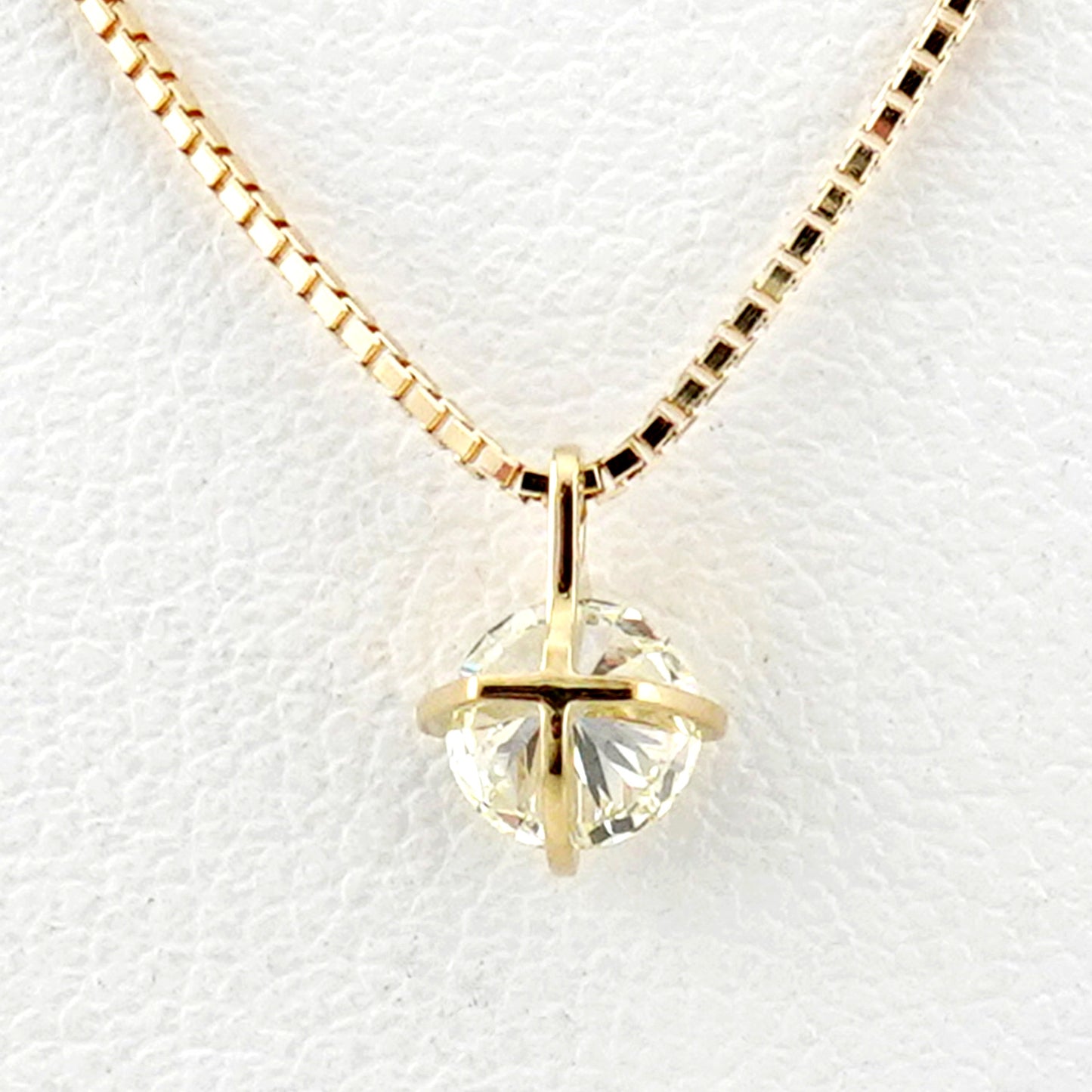 ダイヤモンドペンダント 最高のカットH&C、裏側から「ハート」が確認できるデザイン PND4-K18-0.32,VLY,VS1,EX,HC