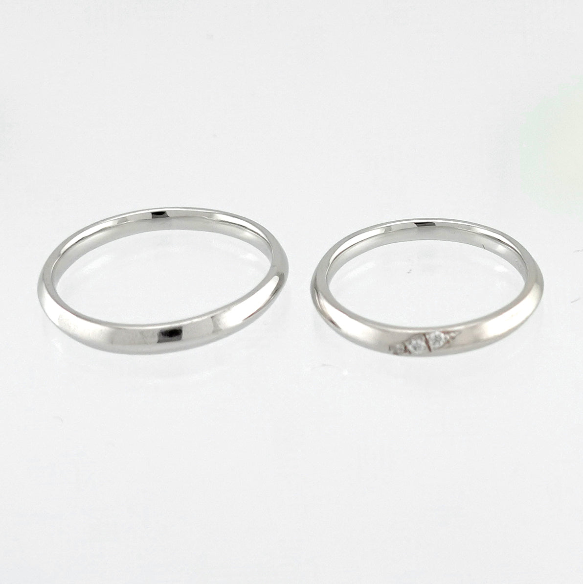 高純度ハードプラチナ結婚指輪ペア（Pt950H）H&Cダイヤを使用した人気のストレートデザイン MpJKR083LhM-Pt950H