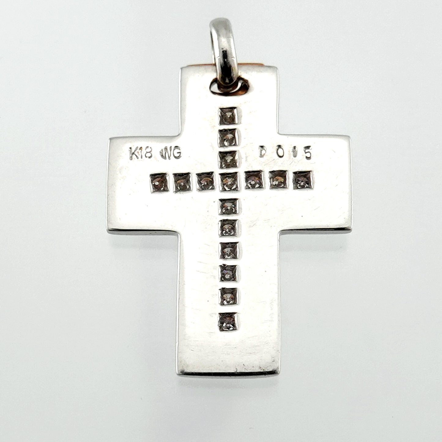 ダイヤモンドペンダントトップ（K18WG/PG）クロスデザイン PHD-Cross-K18WG/PG